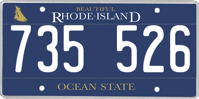 RI license plate 735526
