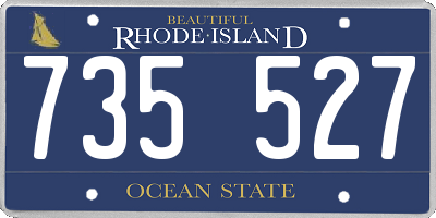 RI license plate 735527