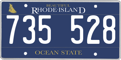RI license plate 735528