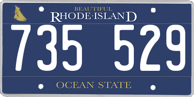 RI license plate 735529
