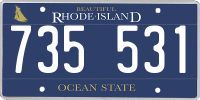 RI license plate 735531