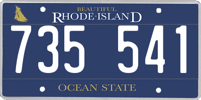 RI license plate 735541