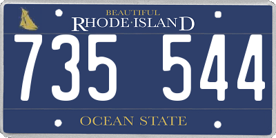 RI license plate 735544
