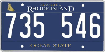 RI license plate 735546