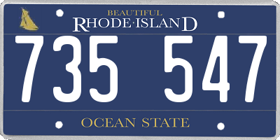 RI license plate 735547