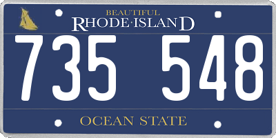 RI license plate 735548