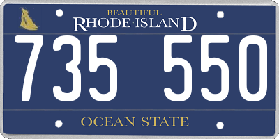 RI license plate 735550