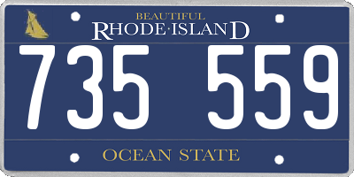 RI license plate 735559