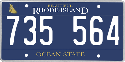 RI license plate 735564