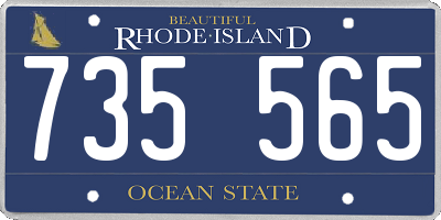 RI license plate 735565
