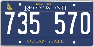 RI license plate 735570
