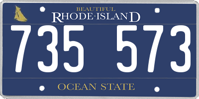 RI license plate 735573