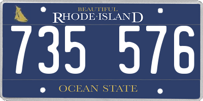 RI license plate 735576