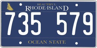 RI license plate 735579