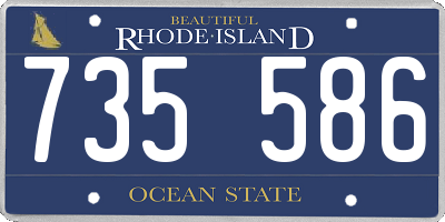 RI license plate 735586