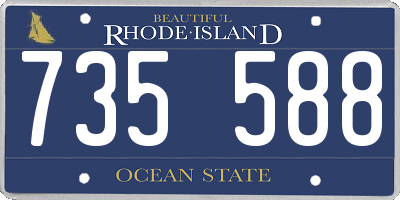 RI license plate 735588