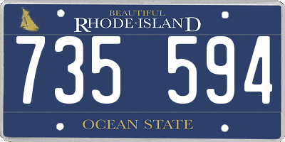 RI license plate 735594
