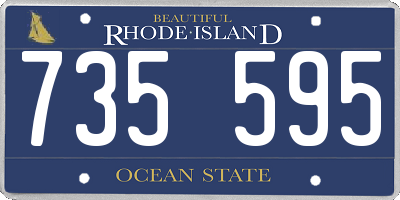 RI license plate 735595