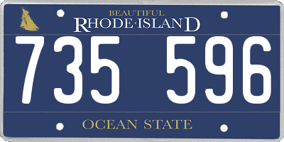 RI license plate 735596