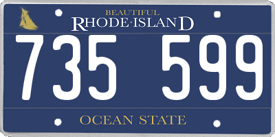 RI license plate 735599