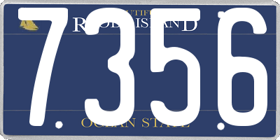 RI license plate 7356
