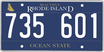 RI license plate 735601