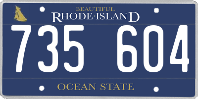 RI license plate 735604
