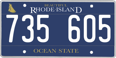 RI license plate 735605