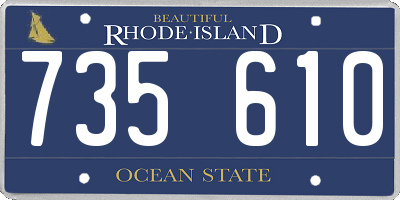 RI license plate 735610