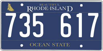 RI license plate 735617