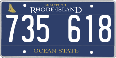 RI license plate 735618