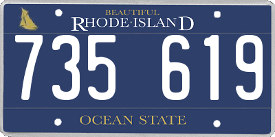RI license plate 735619