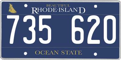 RI license plate 735620
