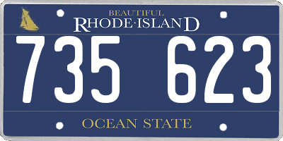 RI license plate 735623