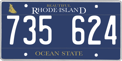 RI license plate 735624