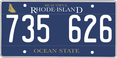 RI license plate 735626