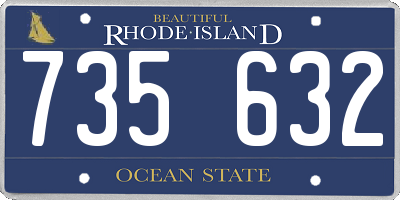 RI license plate 735632