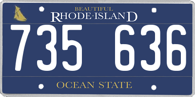 RI license plate 735636