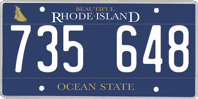 RI license plate 735648