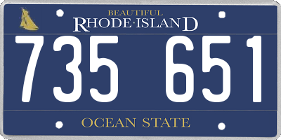 RI license plate 735651