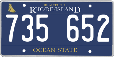 RI license plate 735652