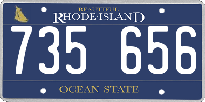 RI license plate 735656