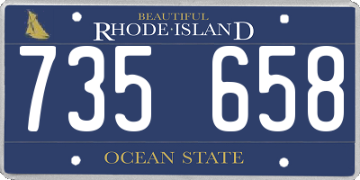 RI license plate 735658