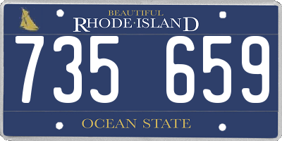 RI license plate 735659