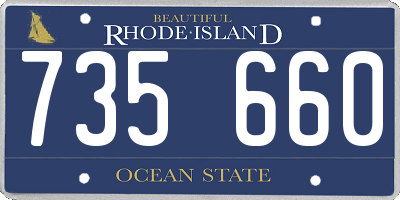 RI license plate 735660