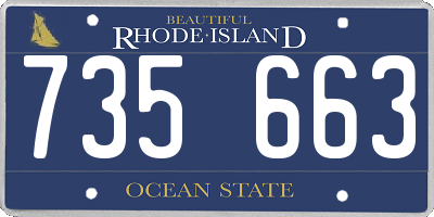 RI license plate 735663