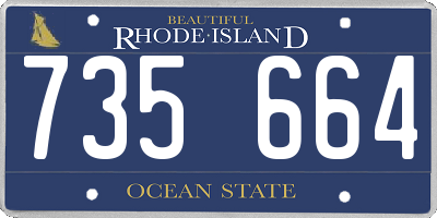 RI license plate 735664