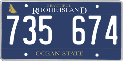 RI license plate 735674