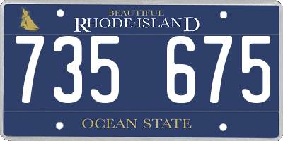 RI license plate 735675