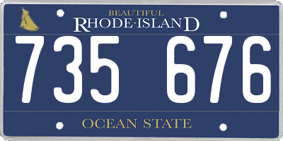 RI license plate 735676